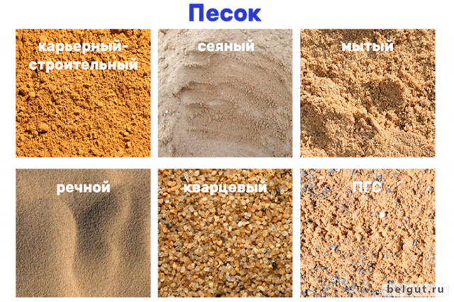 6 типов песка